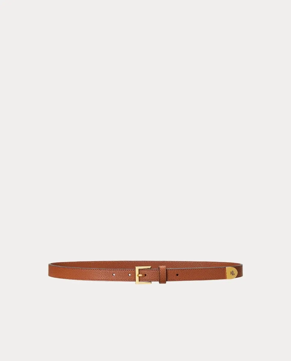 

Женский ремень из гранулированной кожи Lauren Ralph Lauren, песочный