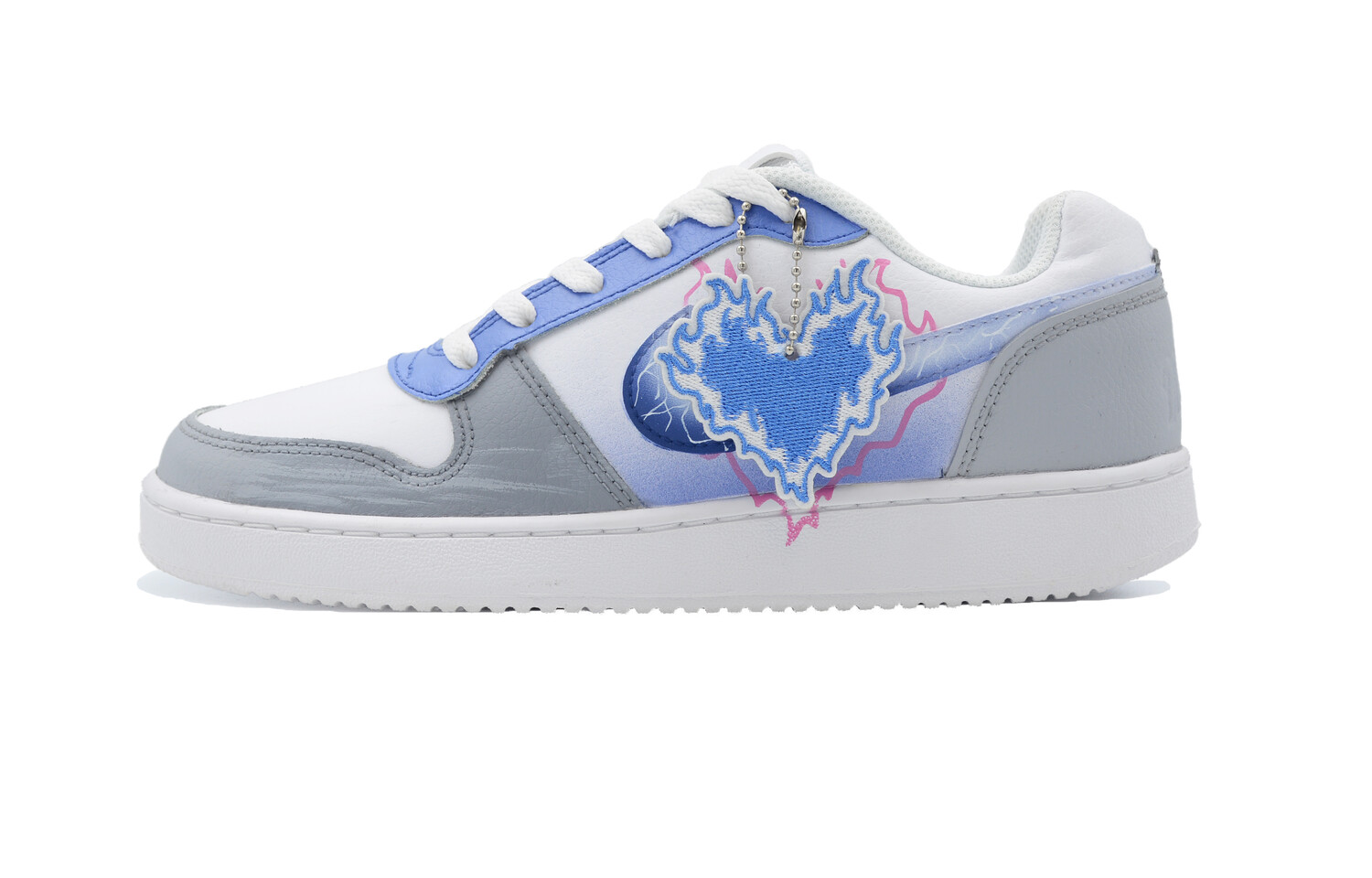 

Кроссовки Nike EBERNON Skateboarding Shoes Women's Low-top White/blue, светло-серый