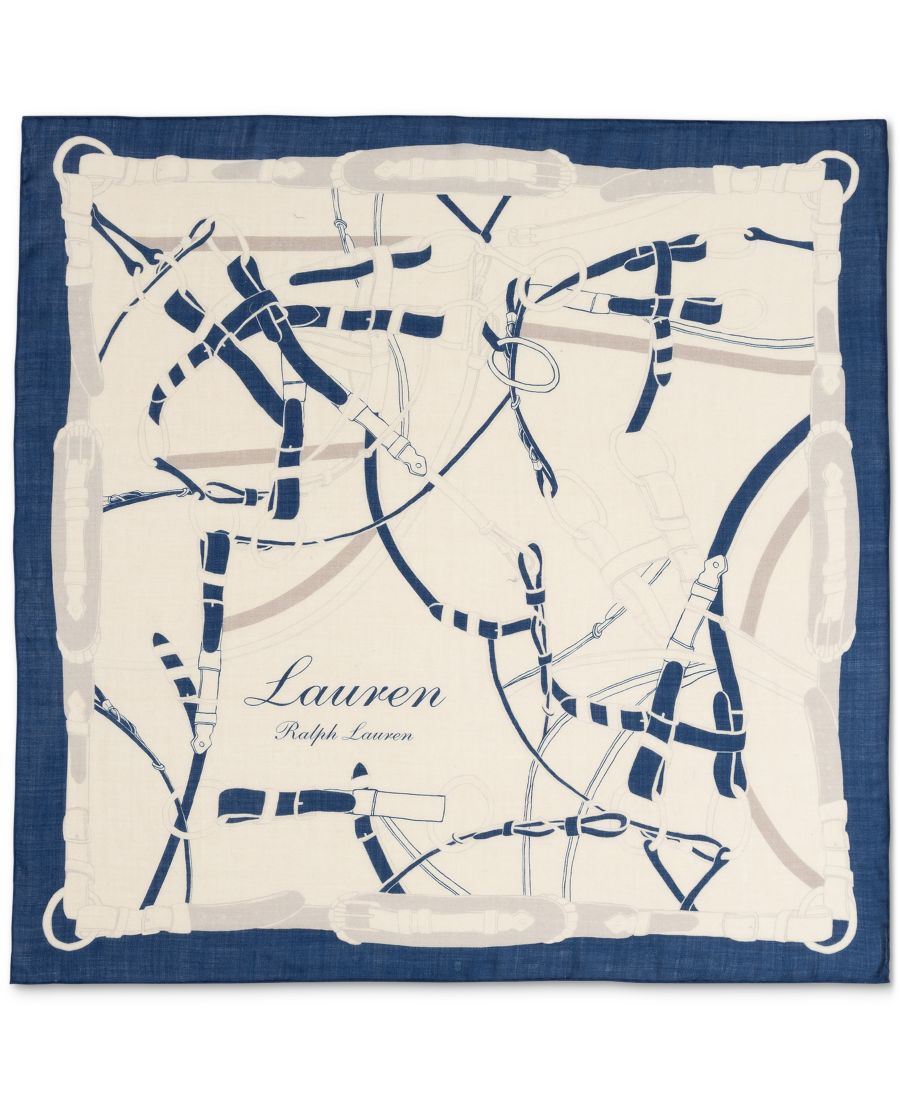 

Современный квадратный шарф для верховой езды Lauren Ralph Lauren, 107 Cream