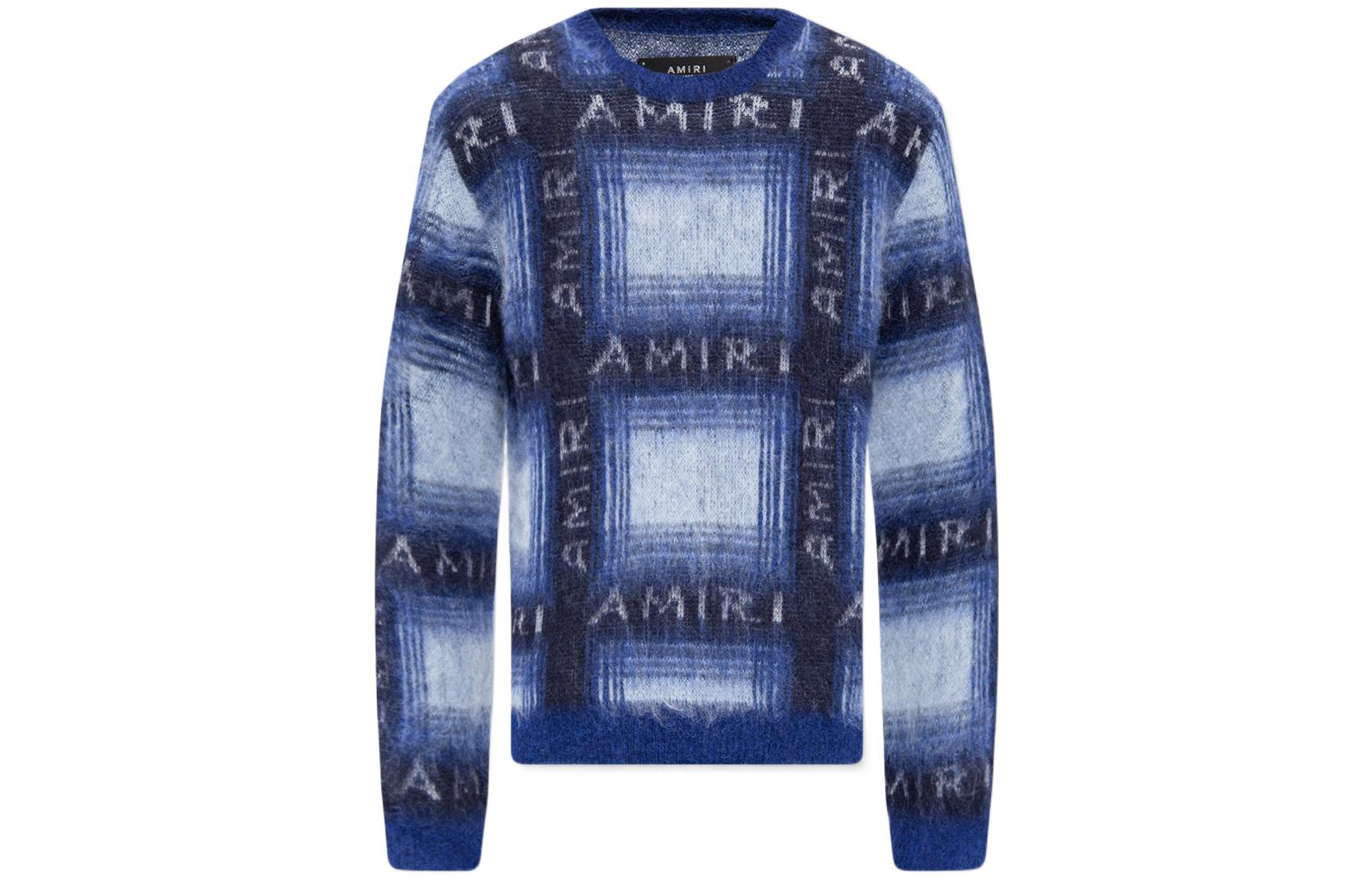 

Свитер Brushed Mohair Plaid Shirt AMIRI, синий