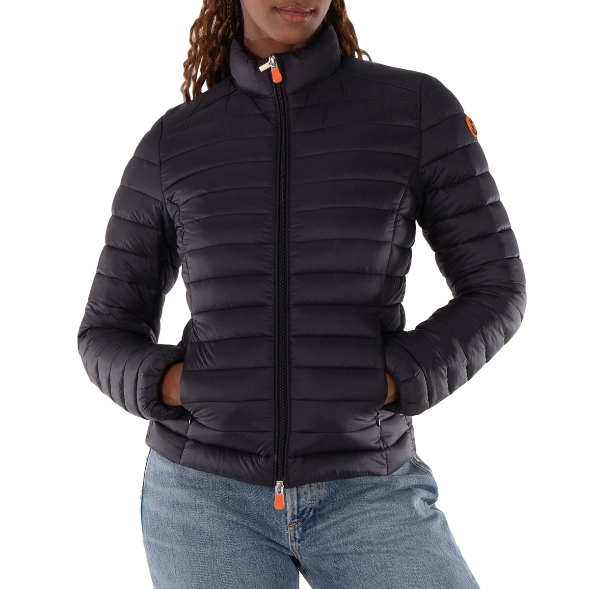 

Женская черная пуховая куртка Carly без использования животных материалов Save The Duck