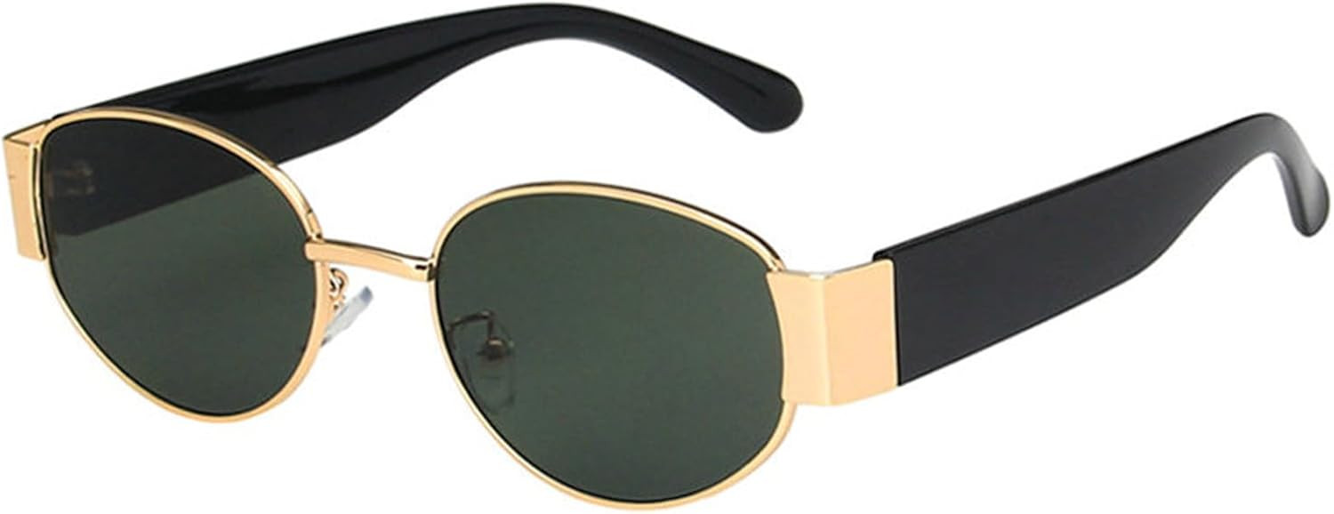 

Винтажные металлические овальные солнцезащитные очки Willochra для женщин, 2024 год, градиентные, элегантные коричневые солнцезащитные очки, женские сексуальные очки в стиле Y2K, Gold Green