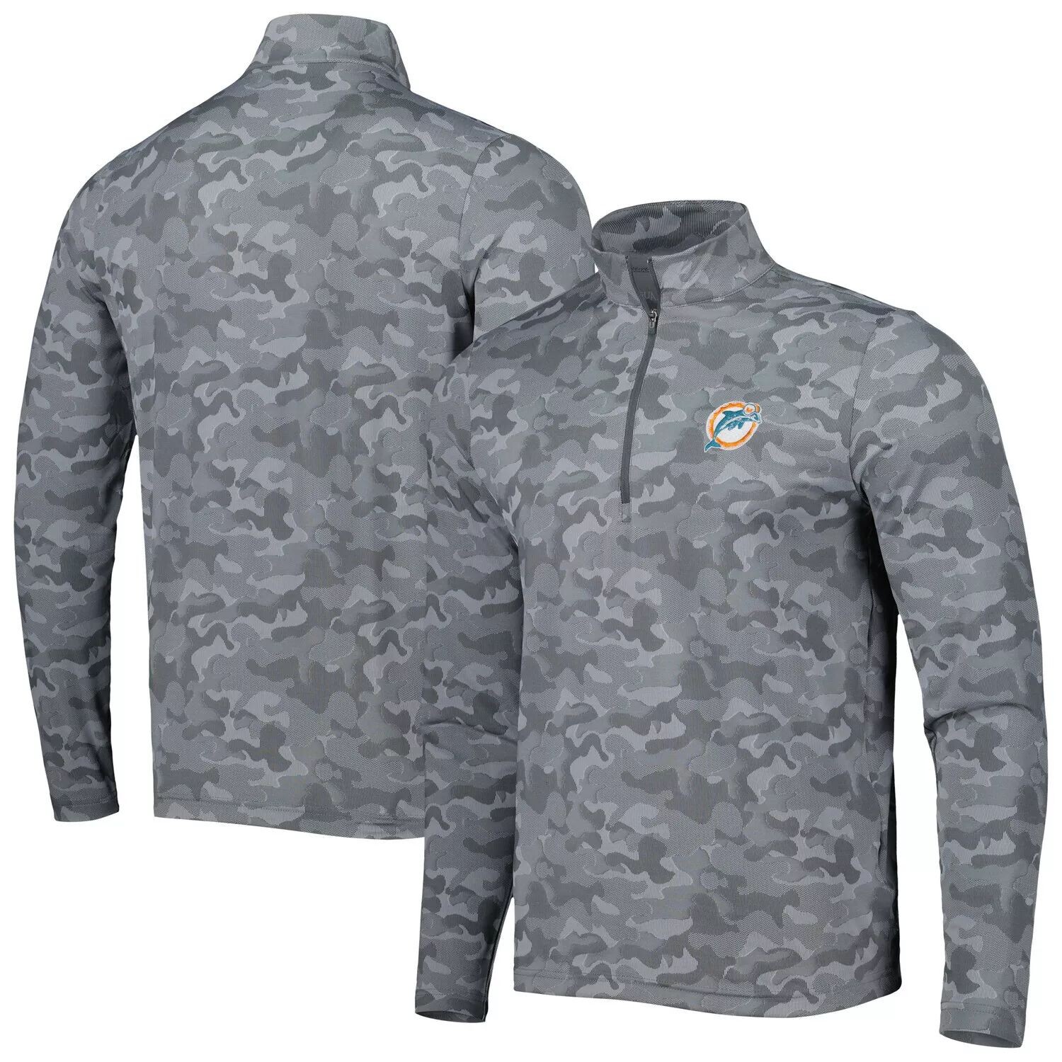 

Мужская серая футболка с молнией четверть назад Miami Dolphins Brigade Antigua, Серый, Мужская серая футболка с молнией четверть назад Miami Dolphins Brigade Antigua