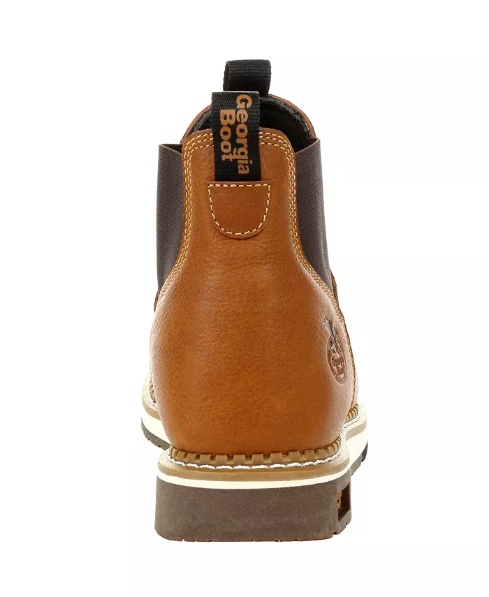 Мужские рабочие ботинки Chelsea AMP LT Wedge Georgia Boot, коричневый — фото 4