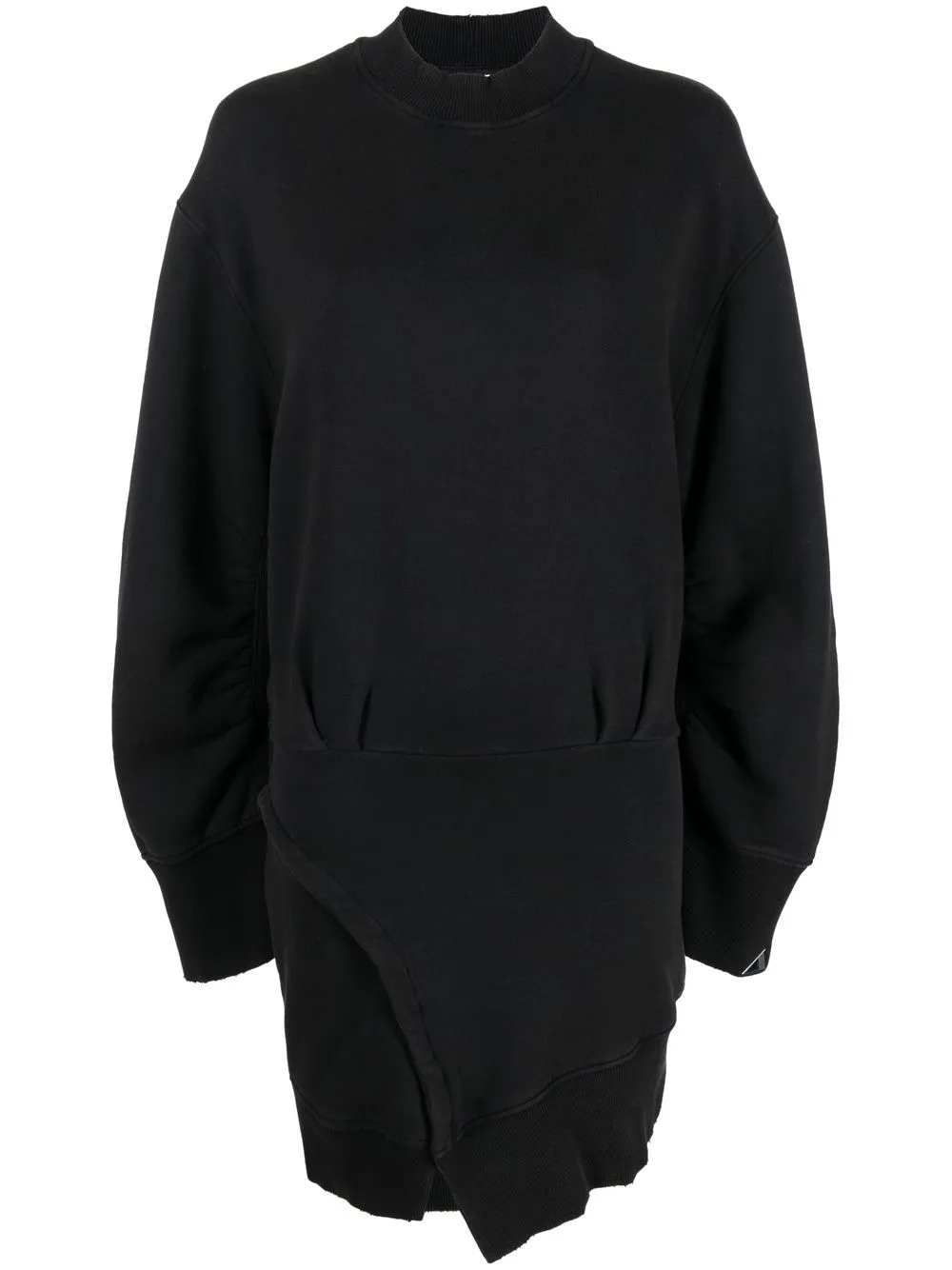 

Платье асимметричного кроя с длинными рукавами The Attico, черный