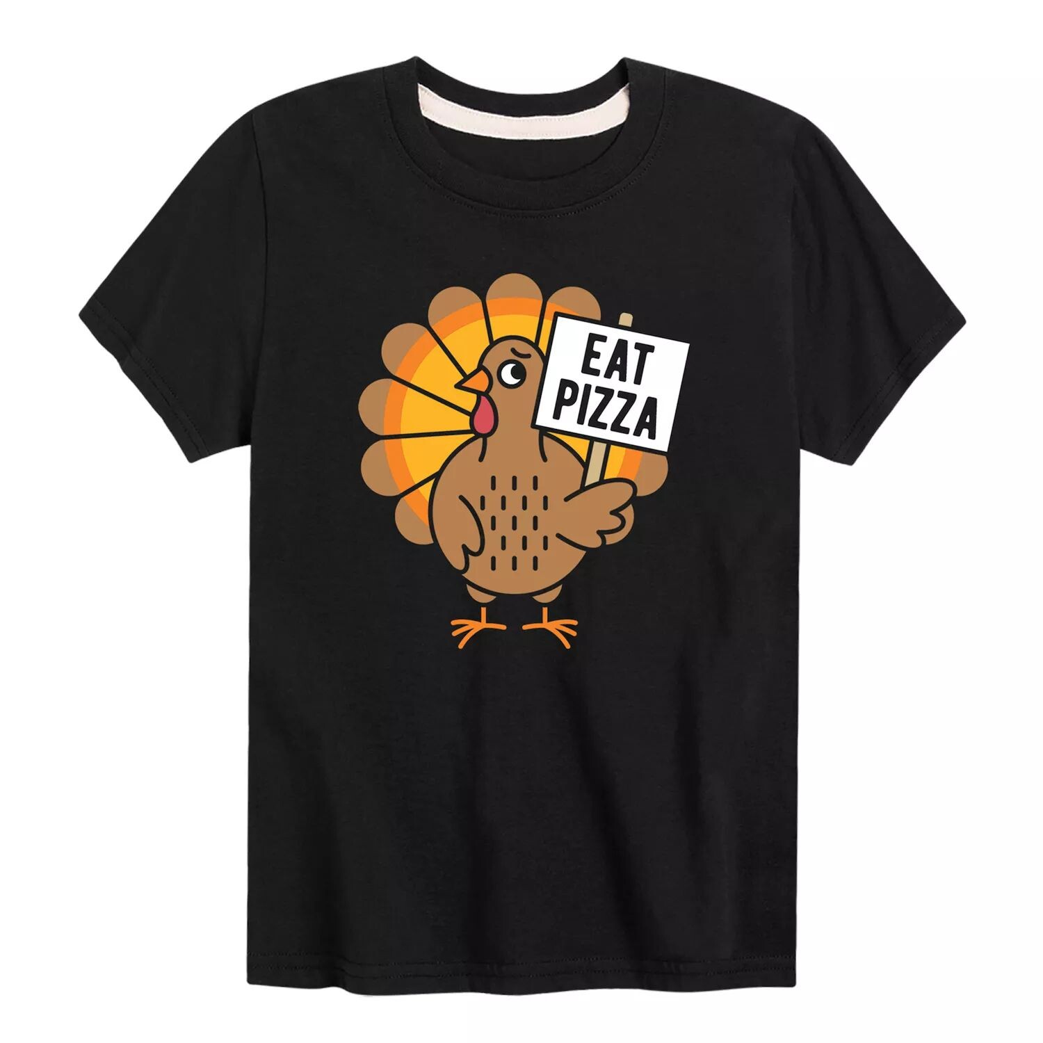 

Футболка с рисунком Дня благодарения для мальчиков 8–20 лет Eat Pizza Turkey Licensed Character