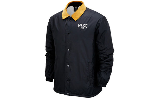 Куртка Nike SB Skateboard Logo Casual Sports Skateboard lapel Jacket Black, черный — фото 2