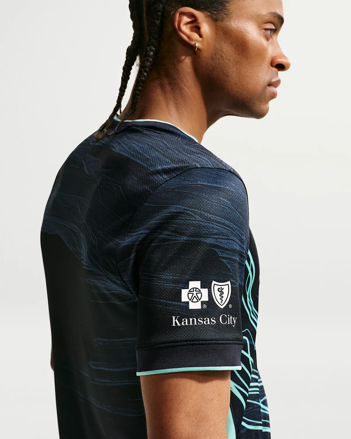 Мужская футболка Nike Dri-FIT NWSL Replica Jersey Kansas City Current Stadium Away, Dark Obsidian — фото 2