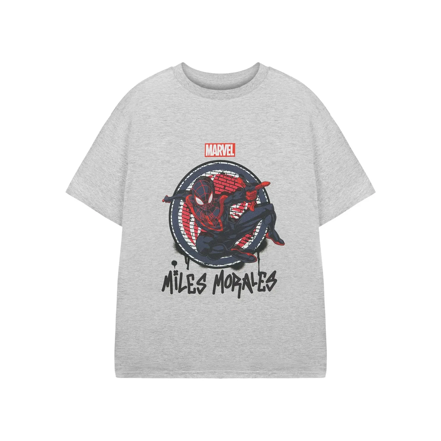 Футболка детская с Майлзом Моралесом Marvel, серый
