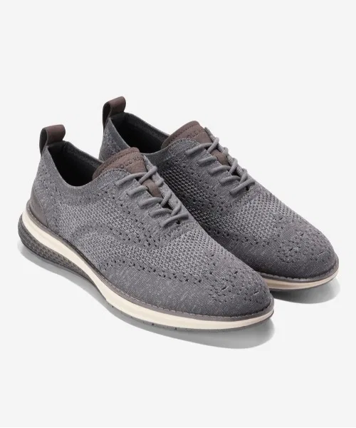 Мужские серые кроссовки OriginalGrand Energy Weave Stitchlite Wing Oxford COLE HAAN серые — фото 2