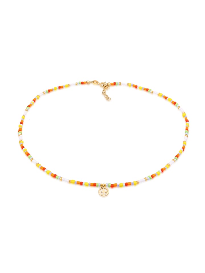 

Elli Колье из серебра 925 пробы с изображением знака мира в золотом исполнении