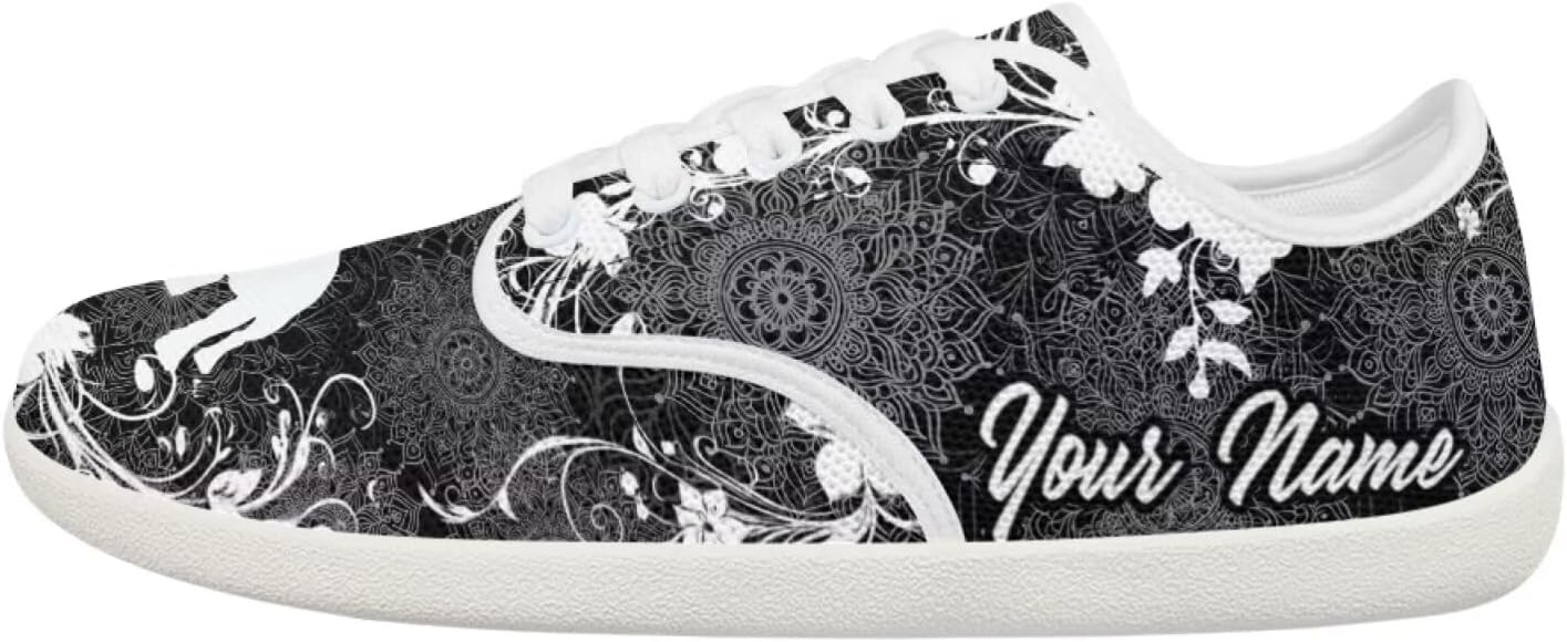 

Кроссовки с принтом собаки для женщин и мужчин, босоножки с широкой носочной частью, дышащая сетка, удобные слипоны для бега, тенниса и тренировок Pointodoor, черный