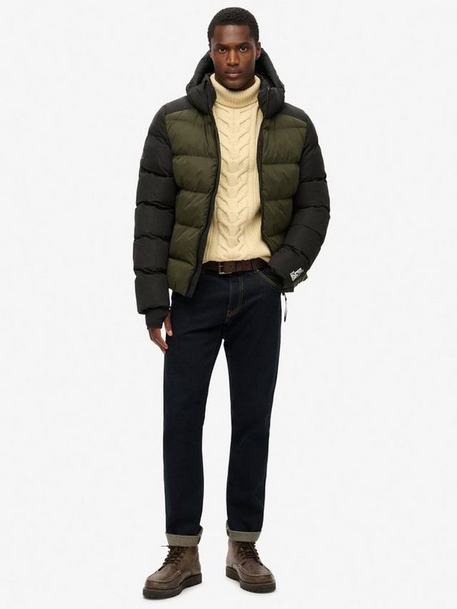 Куртка спортивная с капюшоном и цветными блоками Superdry, Black/Multi — фото 4