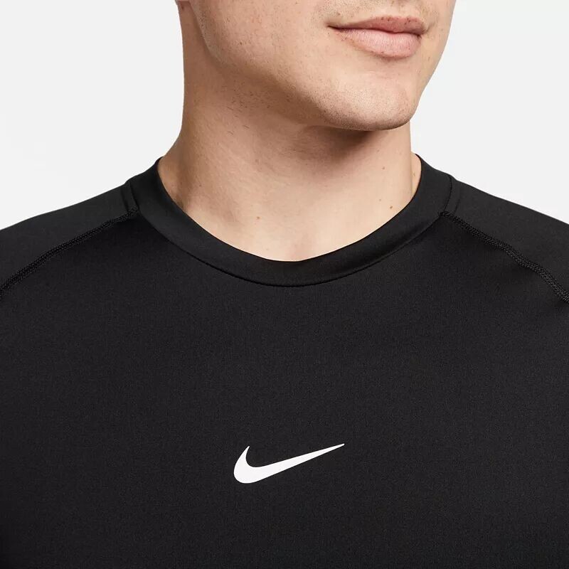Мужская футболка узкого кроя с короткими рукавами Nike Pro Dri-FIT, черный — фото 4