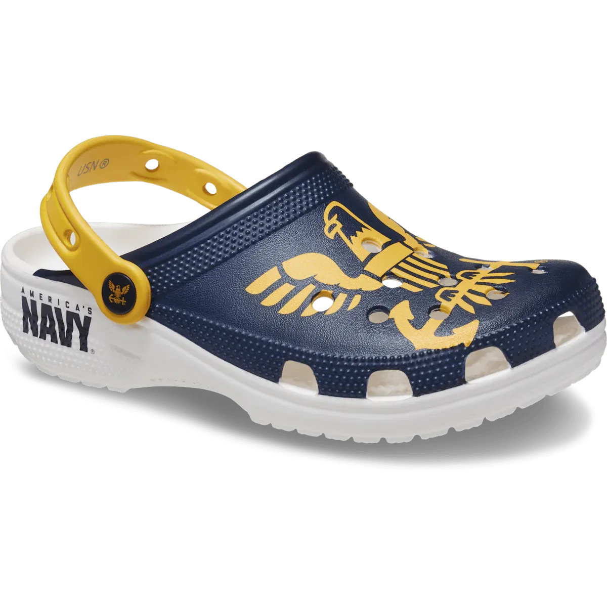 Классические американские военно-морские сабо Crocs, White/Multi — фото 3