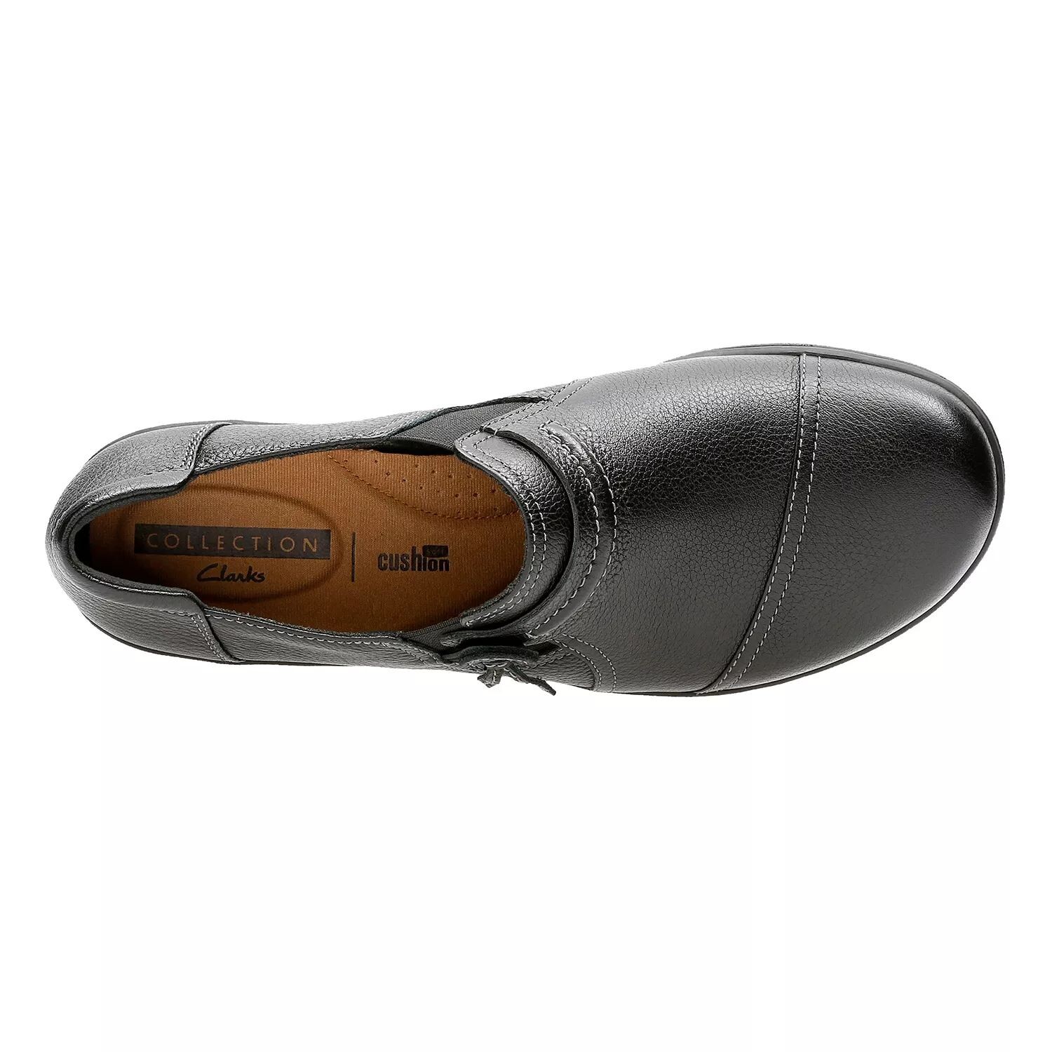 Женские кожаные слипоны Clarks Cheyn Madi Clarks, темно-коричневый — фото 4