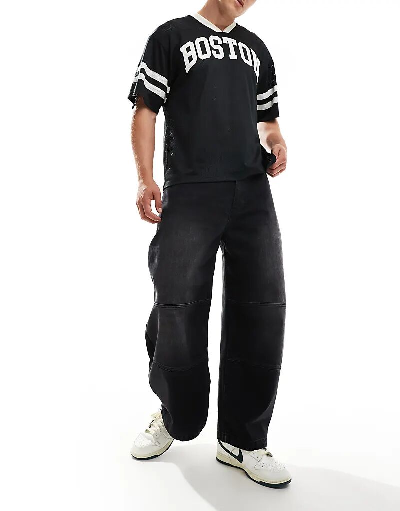 

Джинсы-бочки черного цвета ASOS DESIGN
