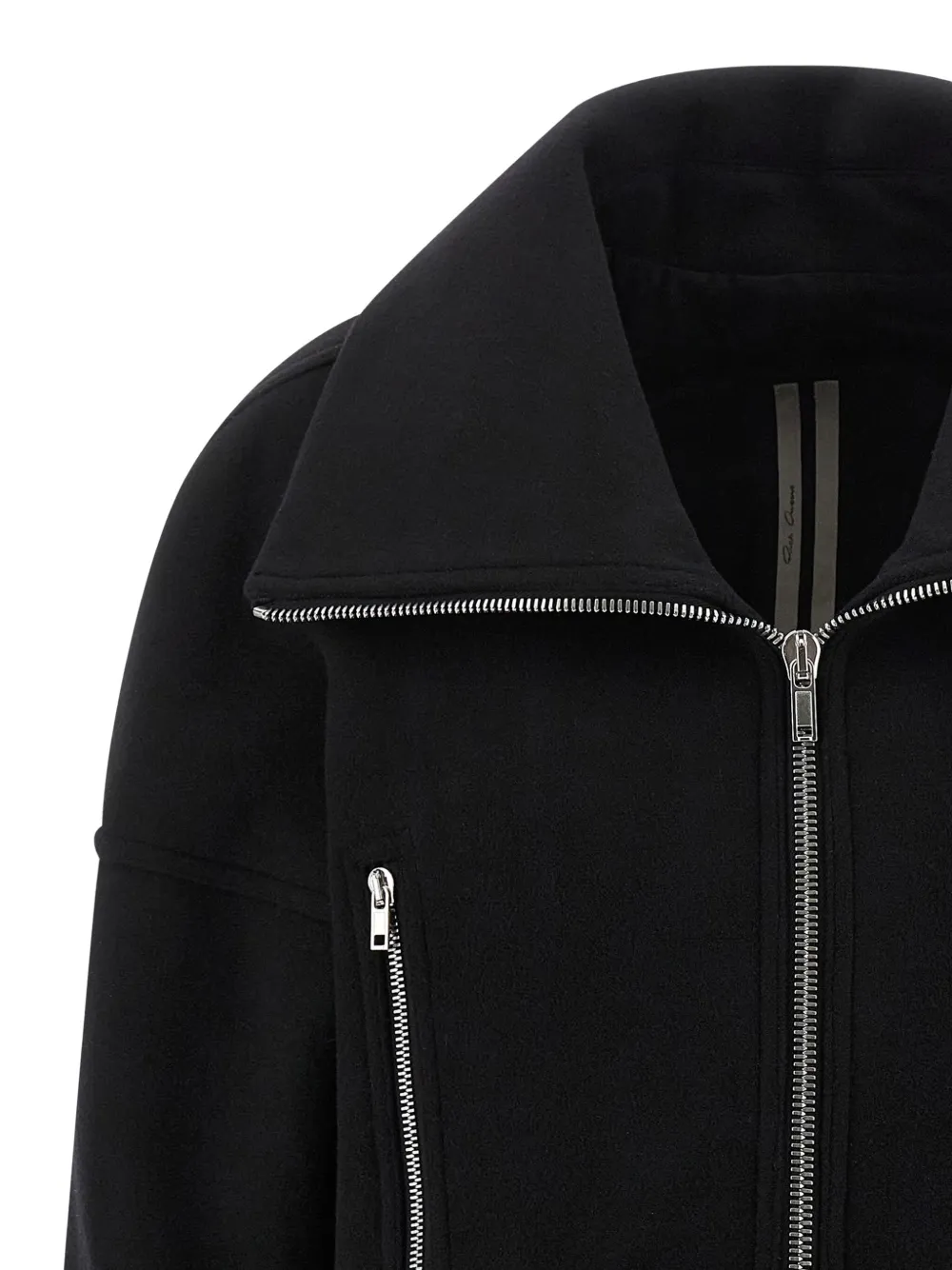 Пальто оверсайз из чистой шерсти Rick Owens, черный — фото 3