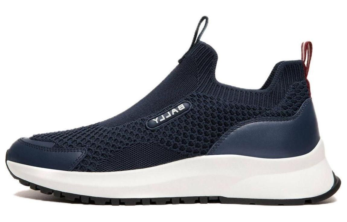 Кроссовки BALLY Logo-appliqué Mesh-panelling Sneakers, синий
