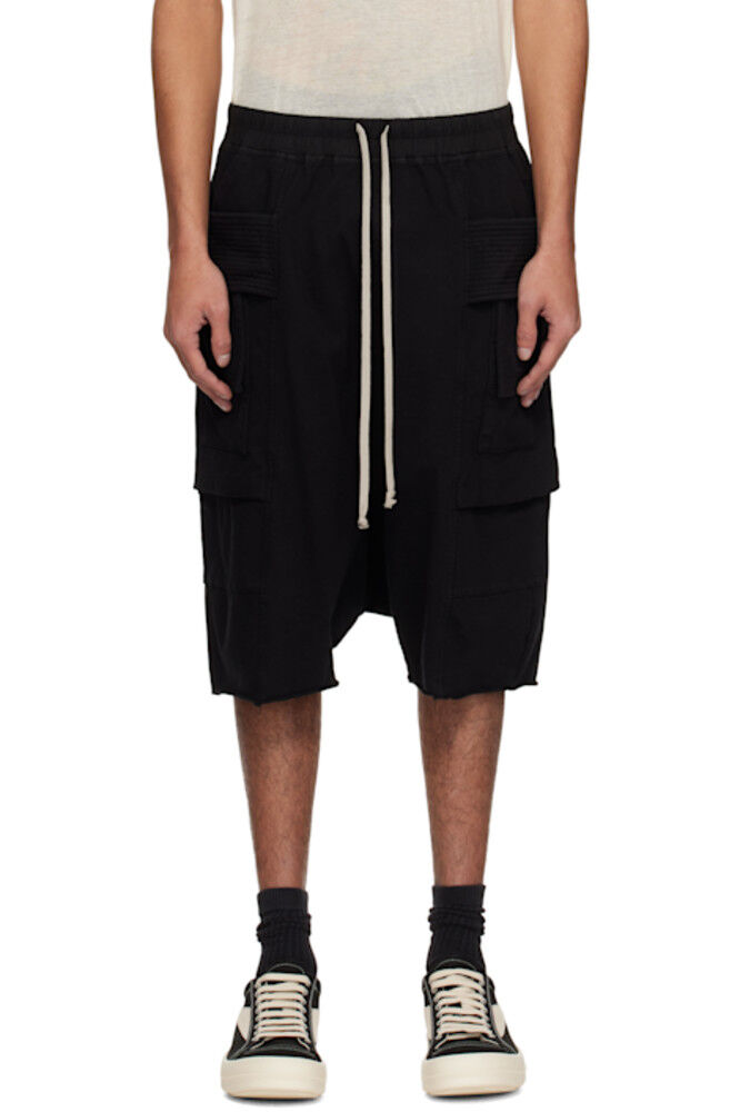 

Черные шорты-карго Hollywood Creatch с завязками на кулиске Rick Owens DRKSHDW