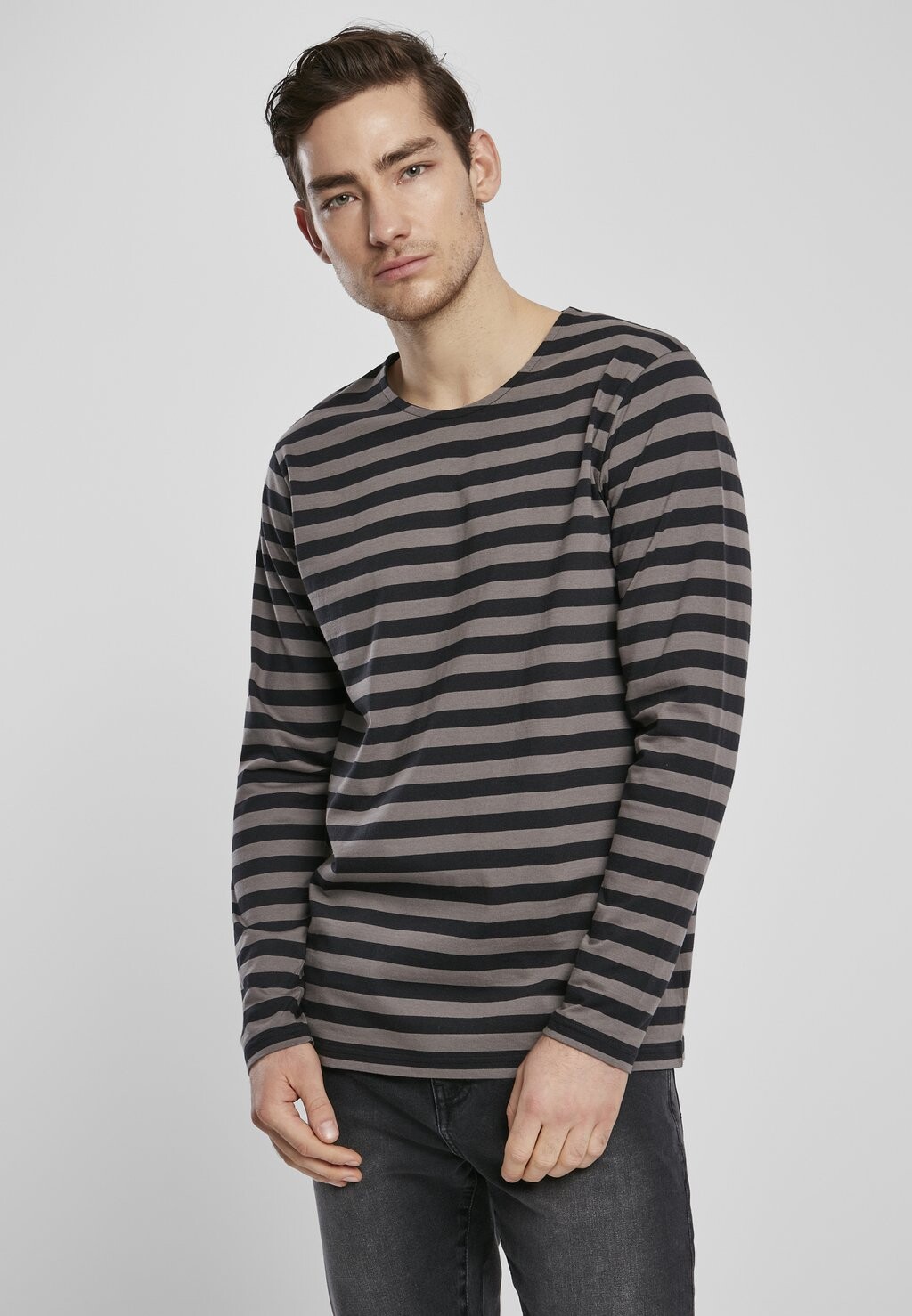 

Футболка с длинным рукавом STRIPE LS Urban Classics, асфальт/черный