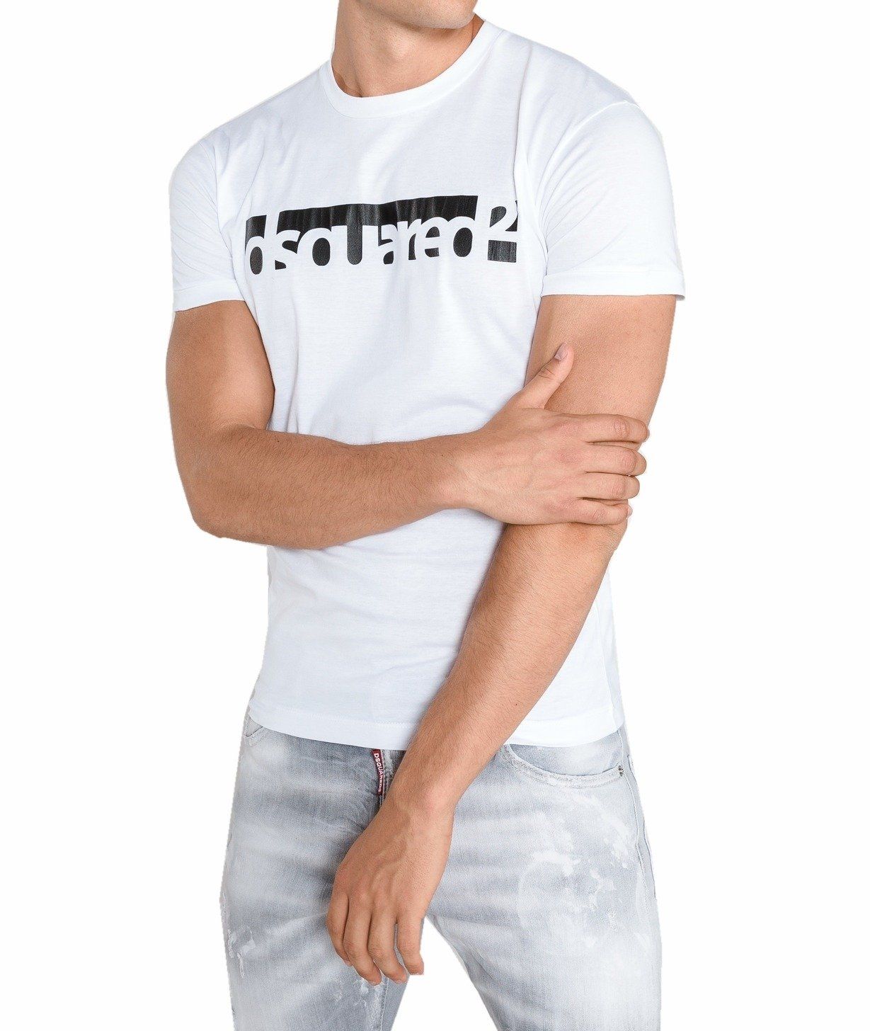 

Белая хлопковая мужская футболка Dsquared2
