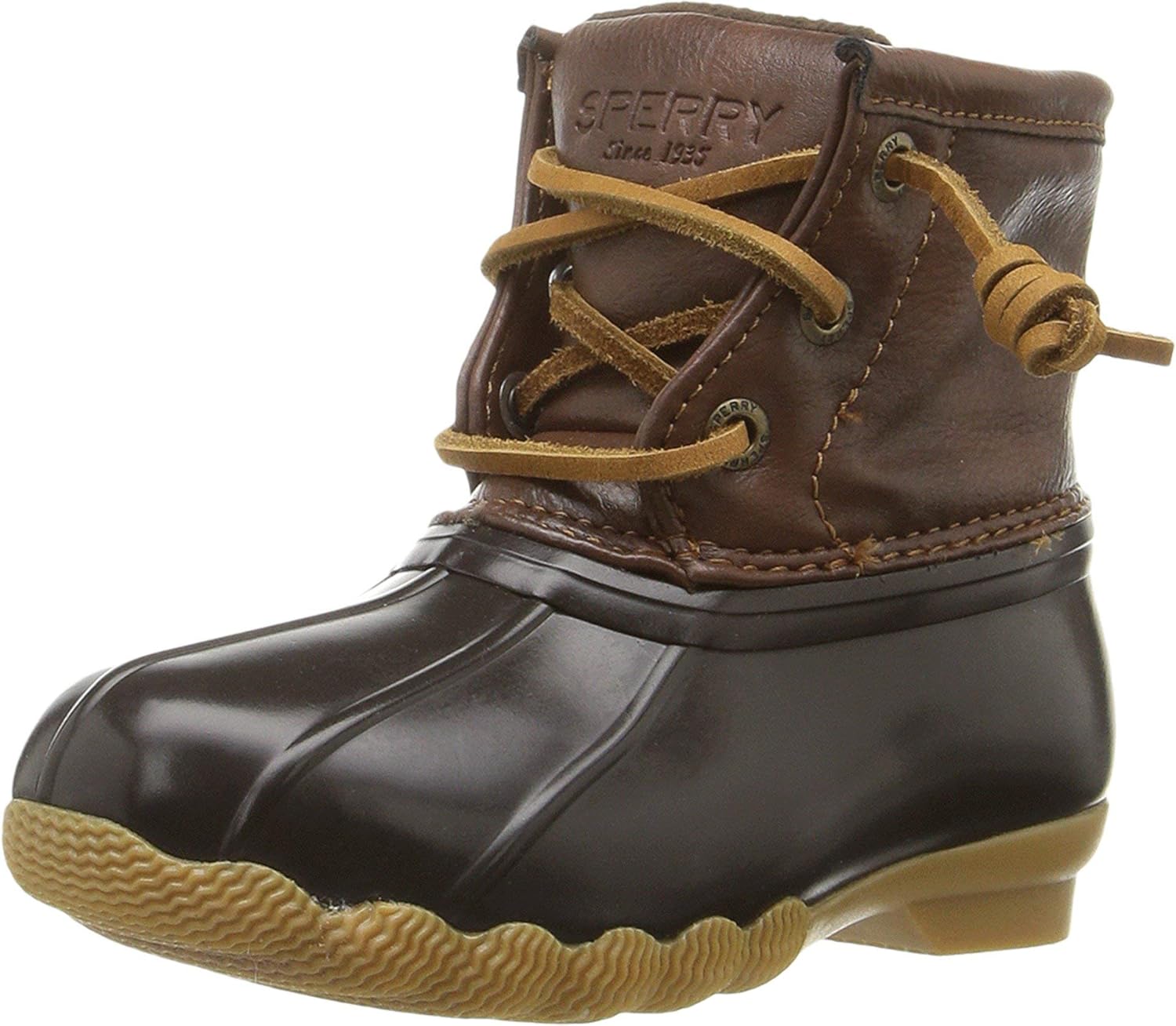 

Детские унисекс ботинки Sperry Saltwater Boot до щиколотки, коричневый