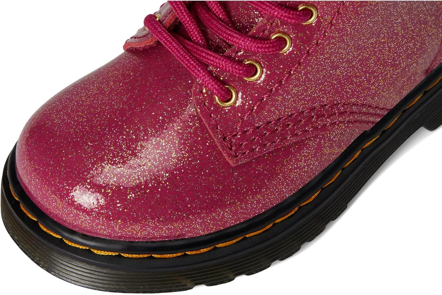 Ботинки Dr. Martens Men's 1460 с 8 глазами для шнуровки, фуксия/серебряный/золотой — фото 2
