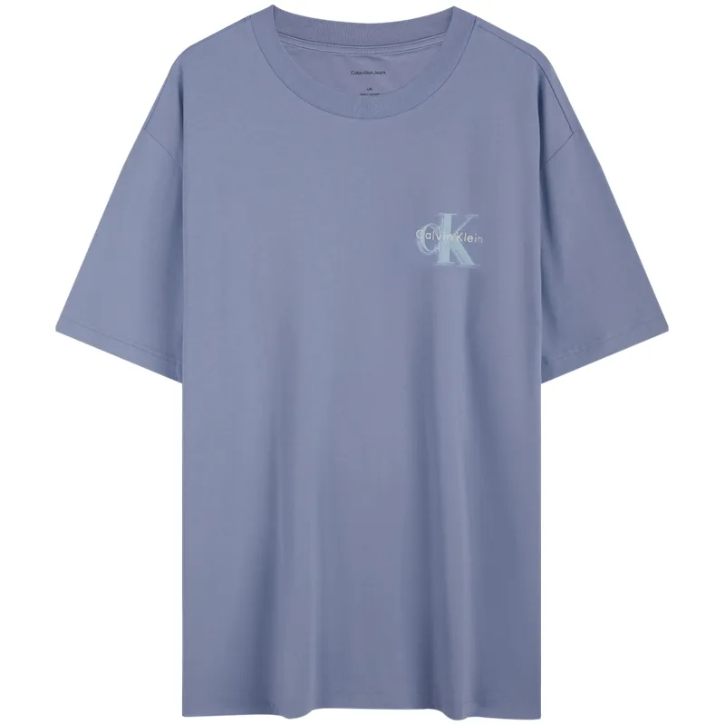 Футболка SS25 мужская с круглым вырезом Moderate Calvin Klein, ub1-space черный — фото 3