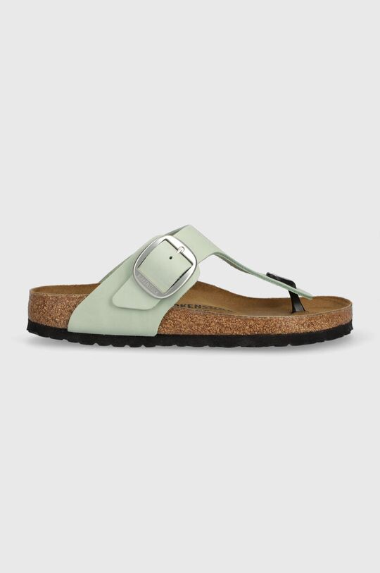 

Шлепанцы Gizeh из нубука с большой пряжкой Birkenstock, зеленый