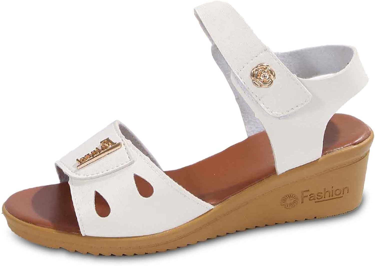 

Мужские сандалии-слипы Kyarra Judi с клиновидным каблуком для женщин Generic, белый