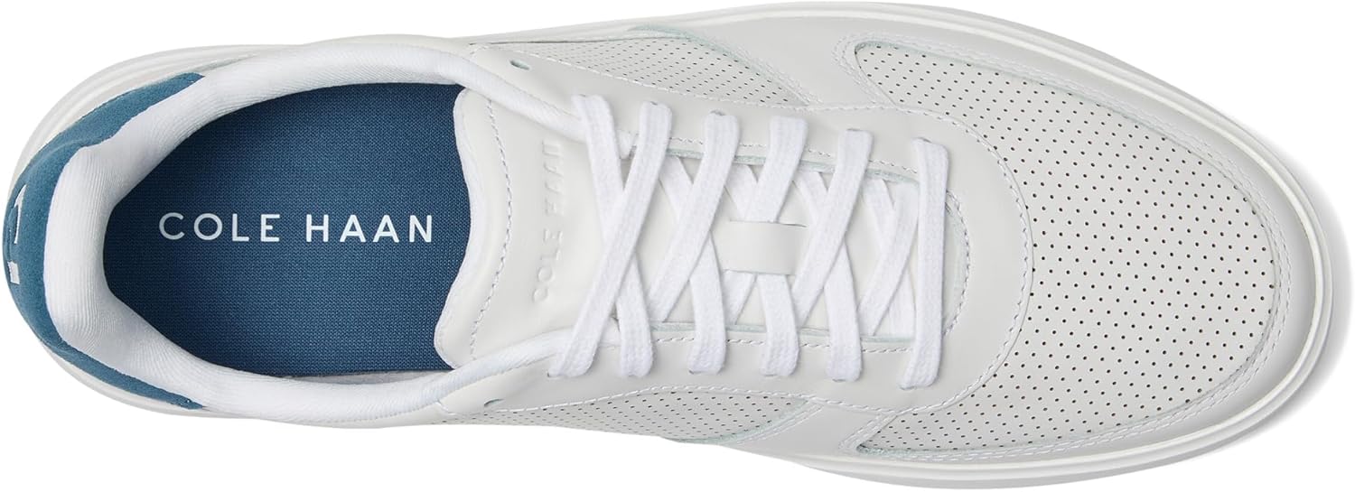 Мужские кроссовки Cole Haan Grand Crosscourt Daily, Optic White/Indian Teal/Optic White — фото 2