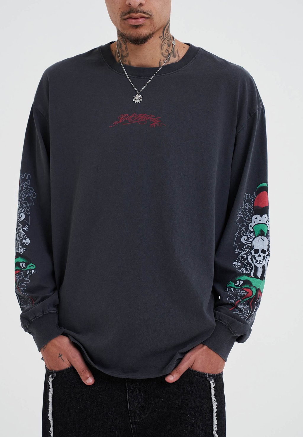 

Лонгслив SKULL CROSS ABSTRACT Ed Hardy, черный
