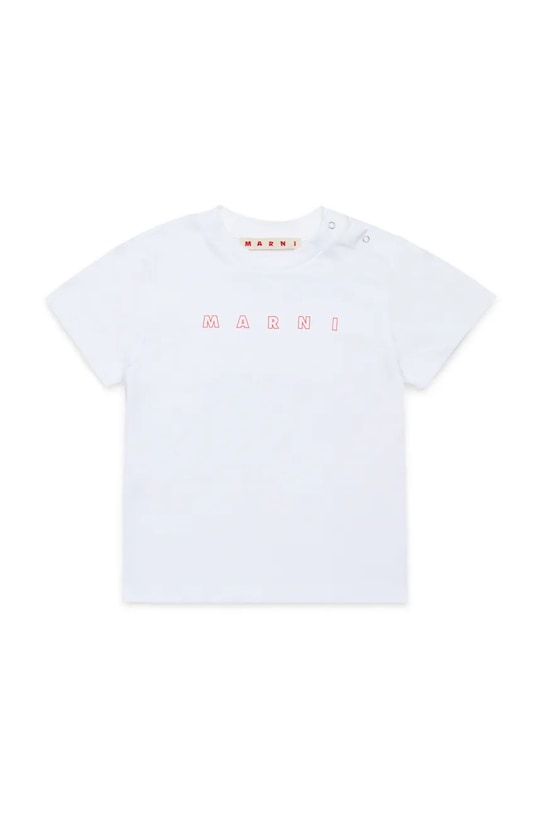 

Детская хлопковая футболка MT276B T-SHIRT Marni, белый