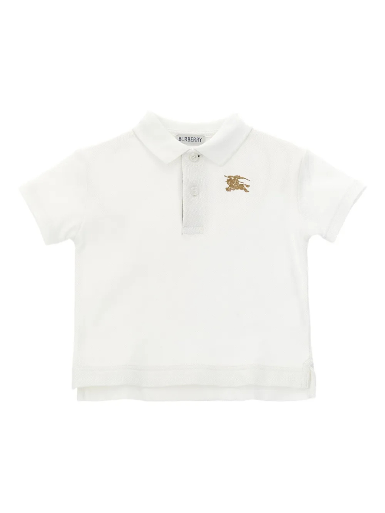 

Рубашка поло с вышивкой EKD Burberry Kids, белый