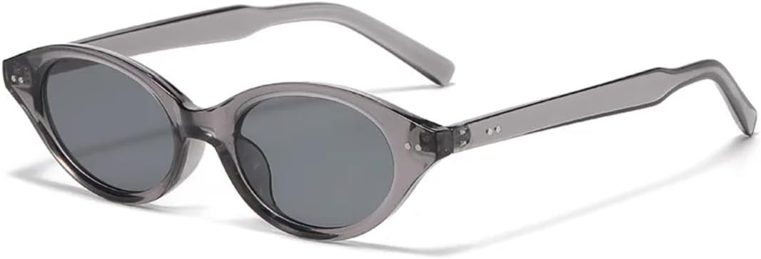 

Солнцезащитные очки с защитой от УФ-излучения UV400 | Маленькая оправа, овальная, в стиле панк с заклепками | для женщин и мужчин, для занятий спортом на открытом воздухе и вождения DSVIGF, Cleargray-gray