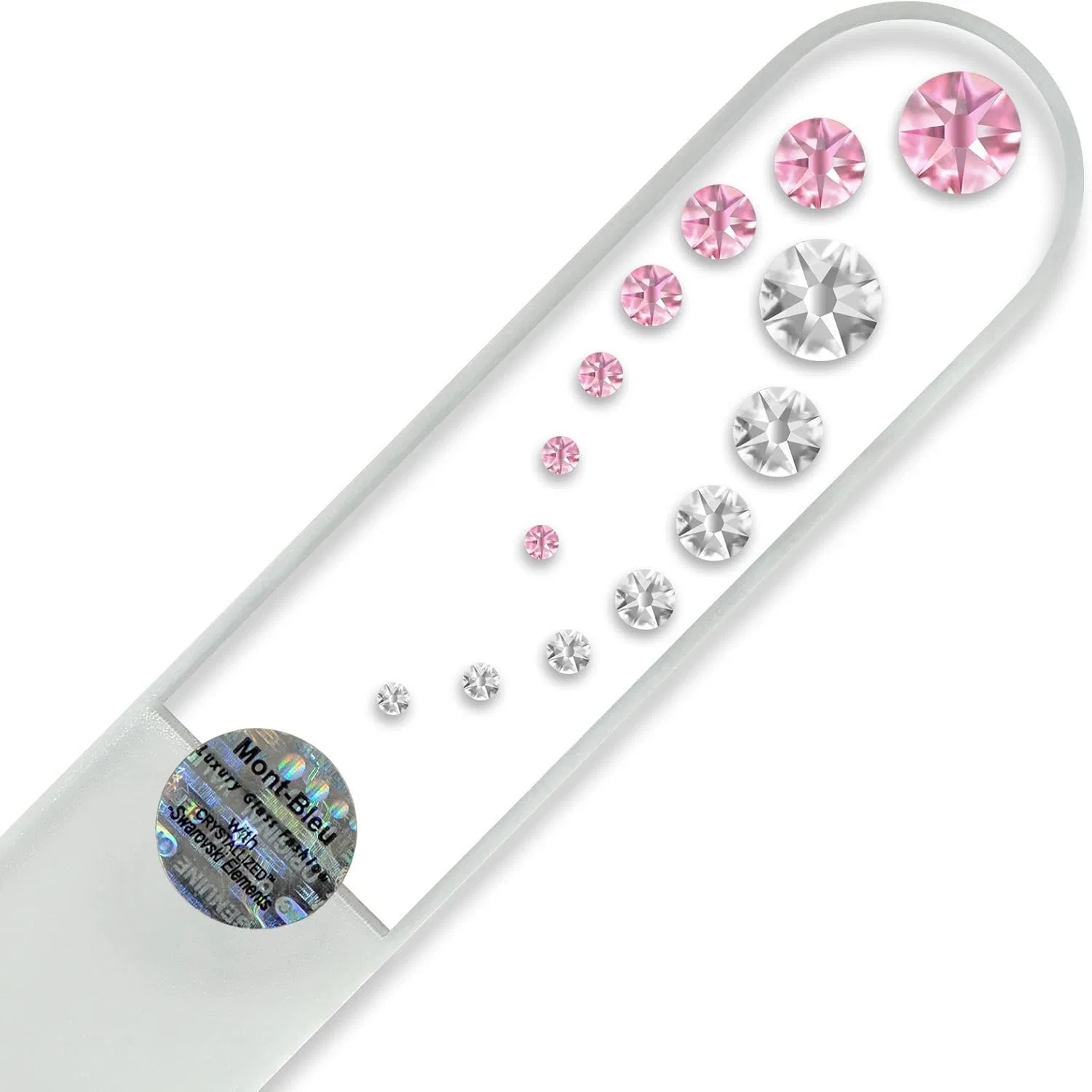 Стеклянная пилка для ногтей Mont Blue с кристаллами Swarovski Mont Bleu, Light Rose - Crystal