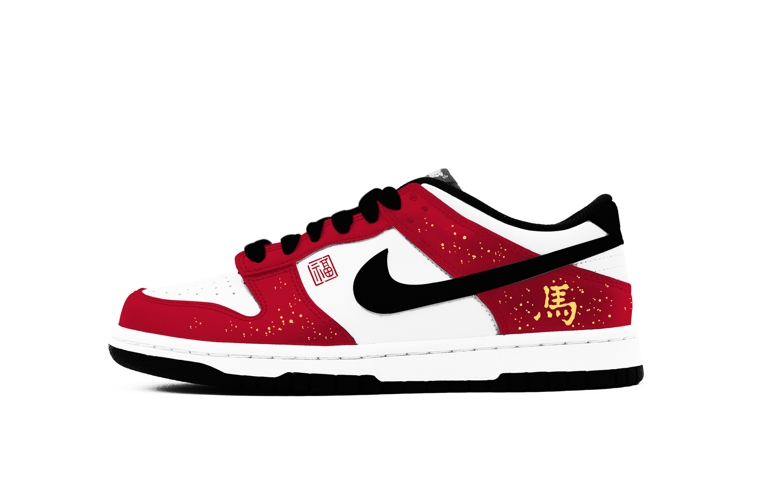 

Nike Dunk Year Of The Horse Limited Edition устойчивые к истиранию низкие кроссовки для скейтбординга Unisex New Year Red