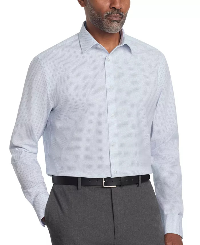 

Мужская элегантная хлопковая рубашка Regular Fit с добавлением эластана Calvin Klein, синий