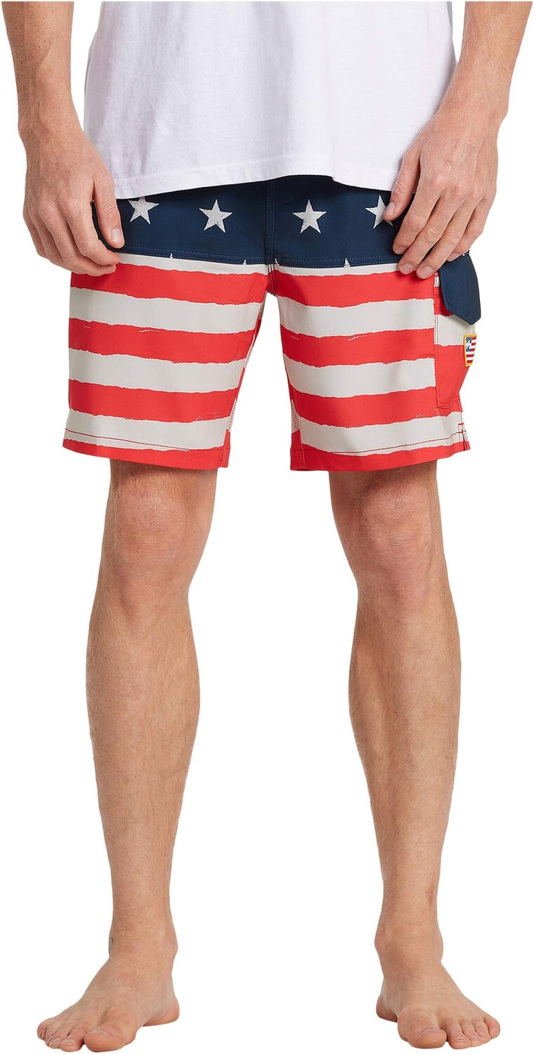

Плавки Billabong Fifty 50 BBO Layback, цвет Red/White