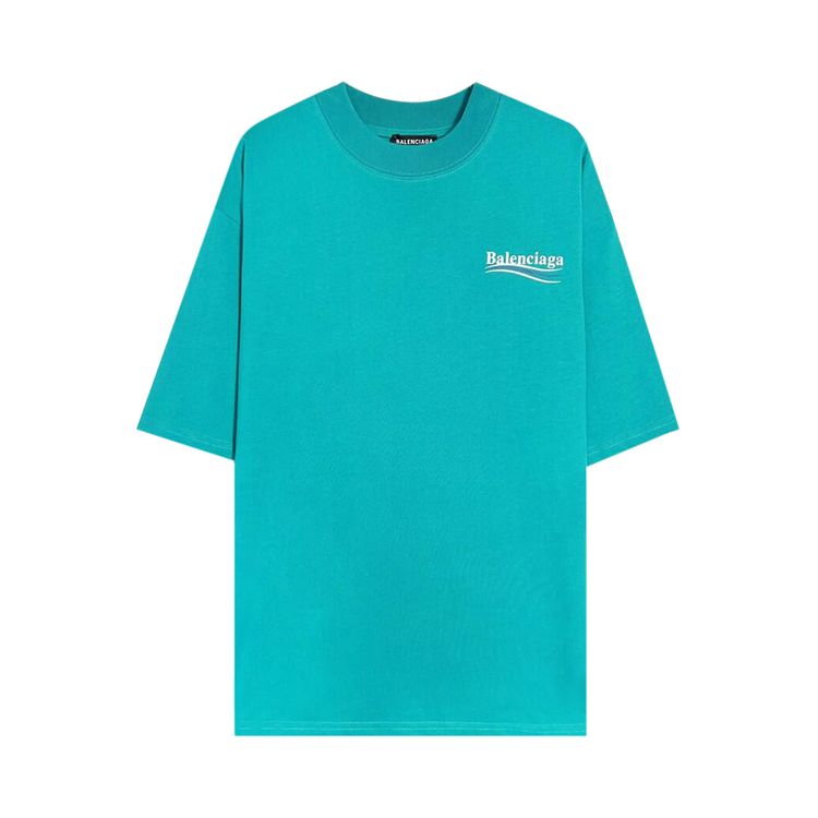 

Футболка Balenciaga Political Campaign T-Shirt 'Lake Green', зеленый