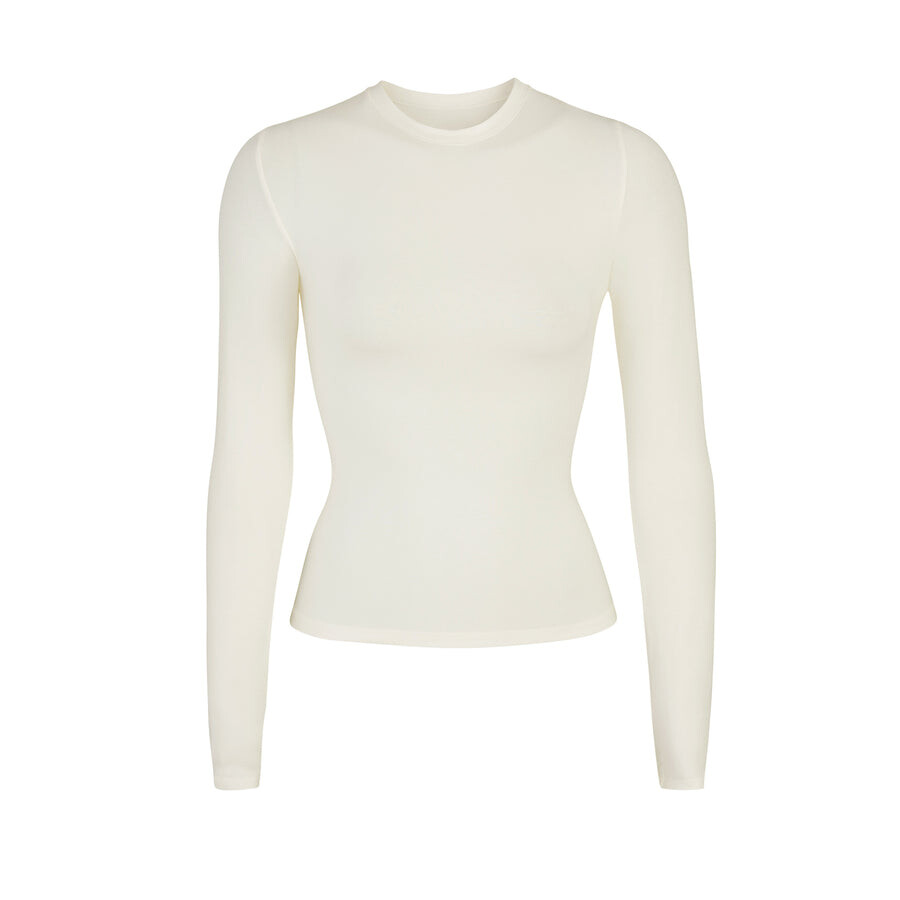 

Футболка с длинным рукавом SKIMS Cotton Jersey, цвет Bone