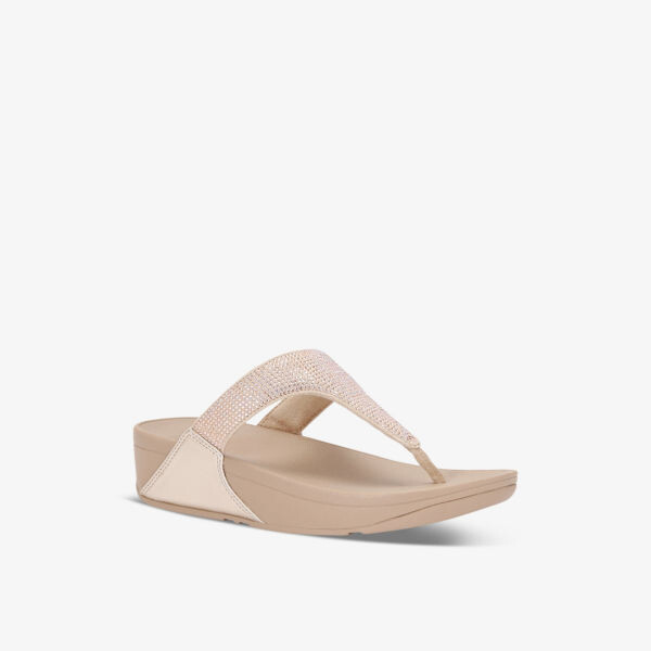 Сандалии Lulu из резины, украшенные блестящими стразами Fitflop, бежевый — фото 3
