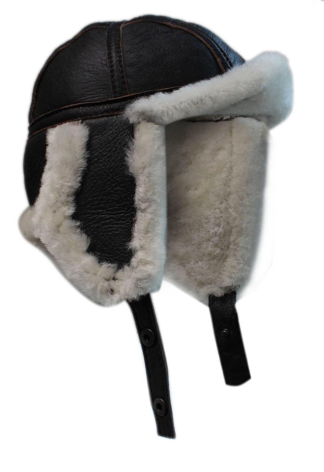 

Кепка RAF Aviator из овчины B-55 Trapper Infinity Leather, бежевый