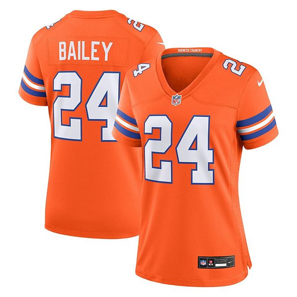 

Женская игровая футболка champ bailey orange denver broncos mile high collection 1977 throwback retired player Nike