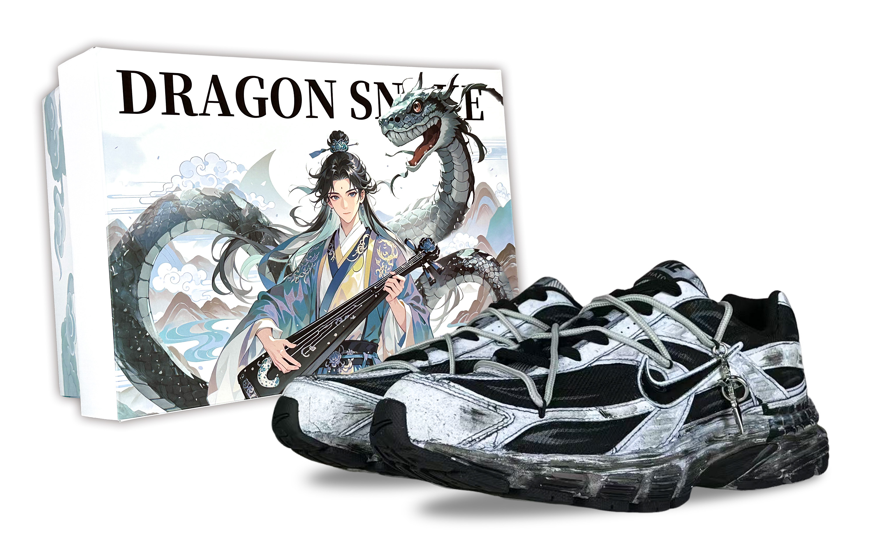 

Nike Кроссовки Initiator для бега по городу, износостойкие, низкие, повседневные, черные, белые, серые