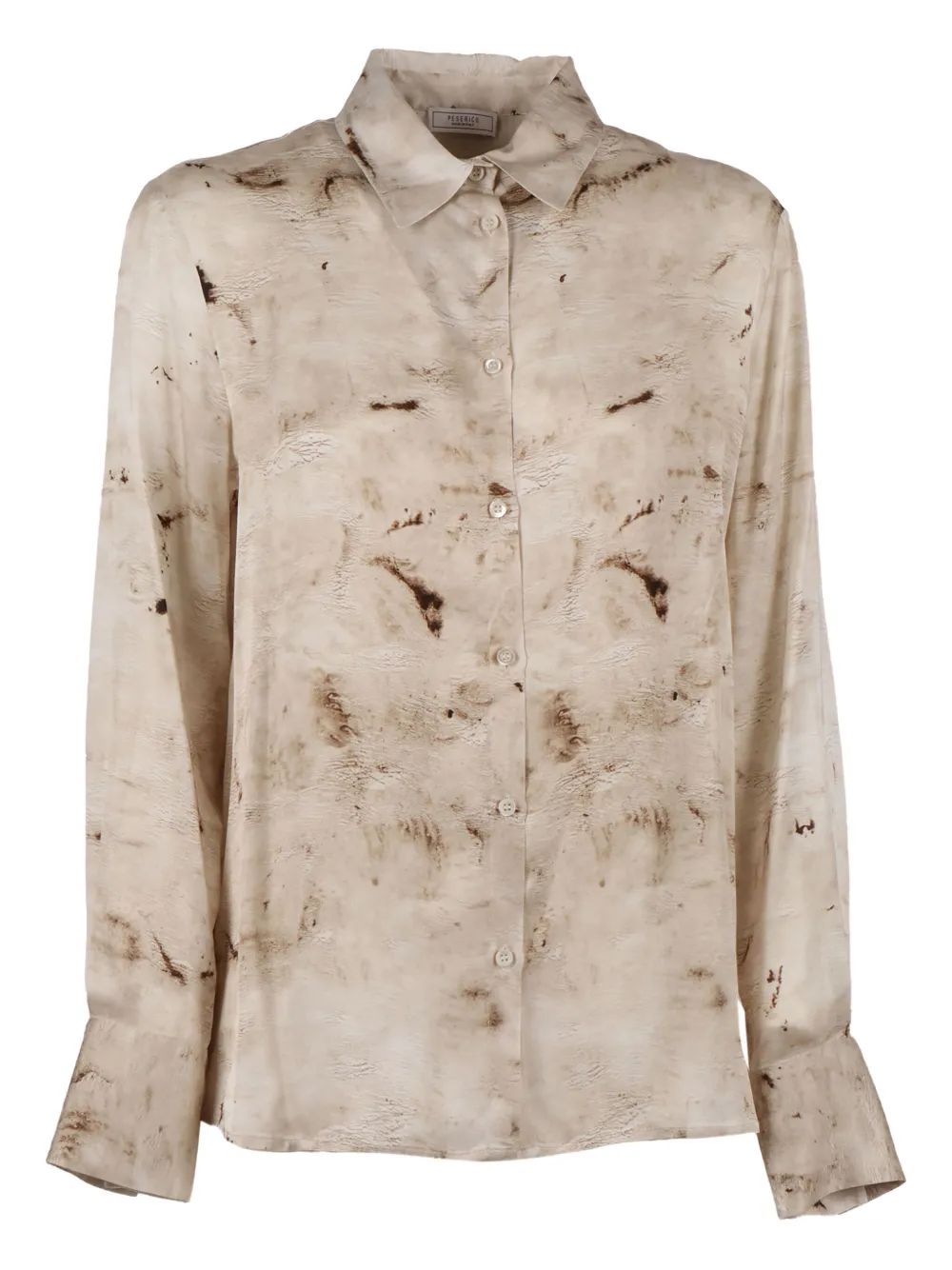 

Блузка с абстрактным узором Peserico, нейтральный