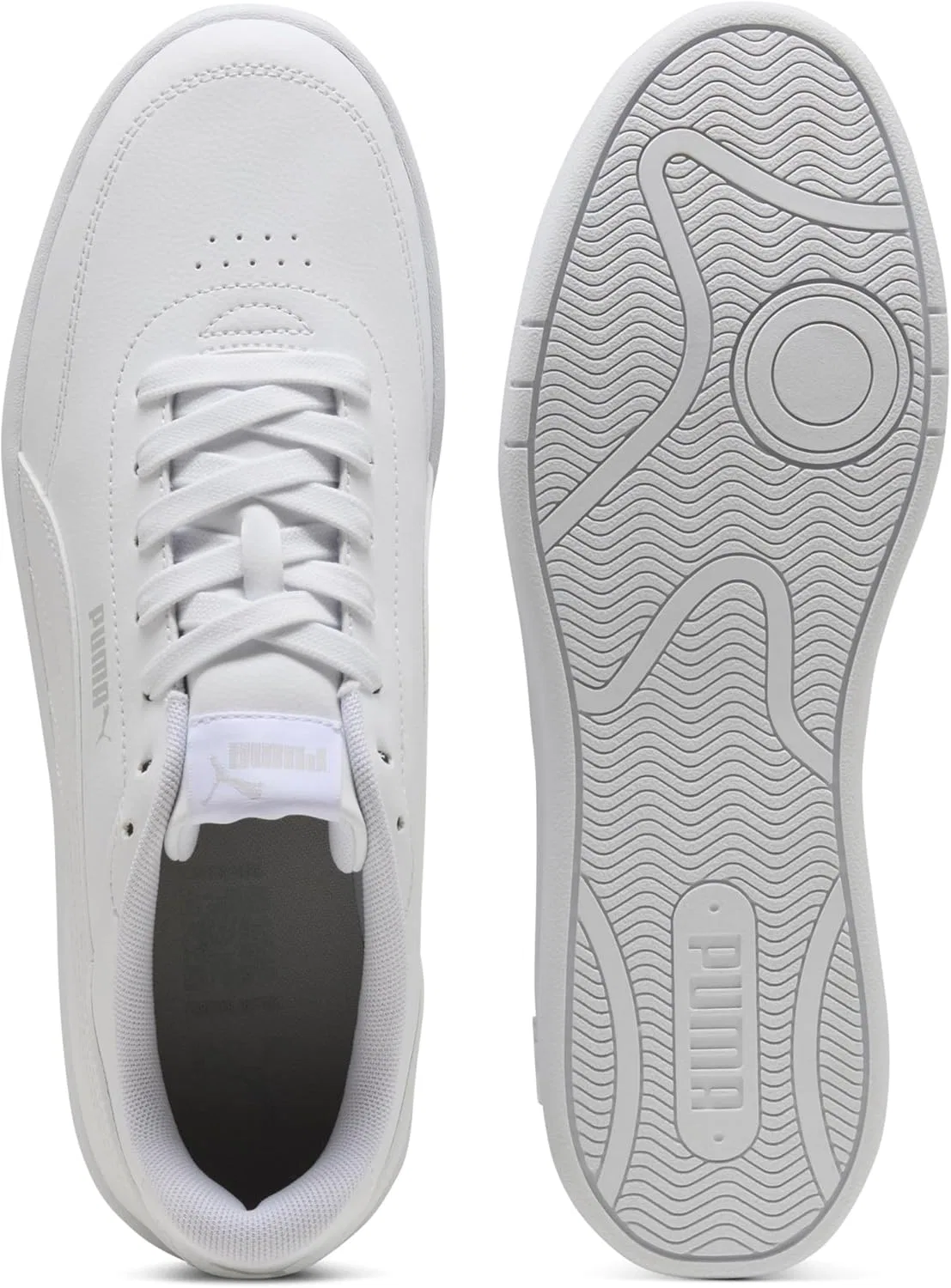 Кроссовки Puma Unisex Court Classic Clean, Puma White Cool Light Gray — фото 4