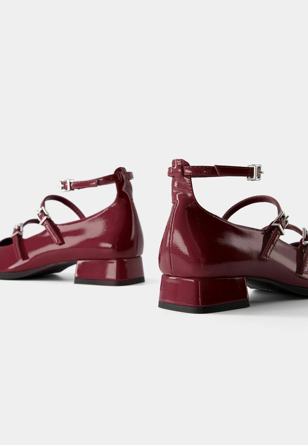 

Балетки MARY JANES Bershka, темно-красный