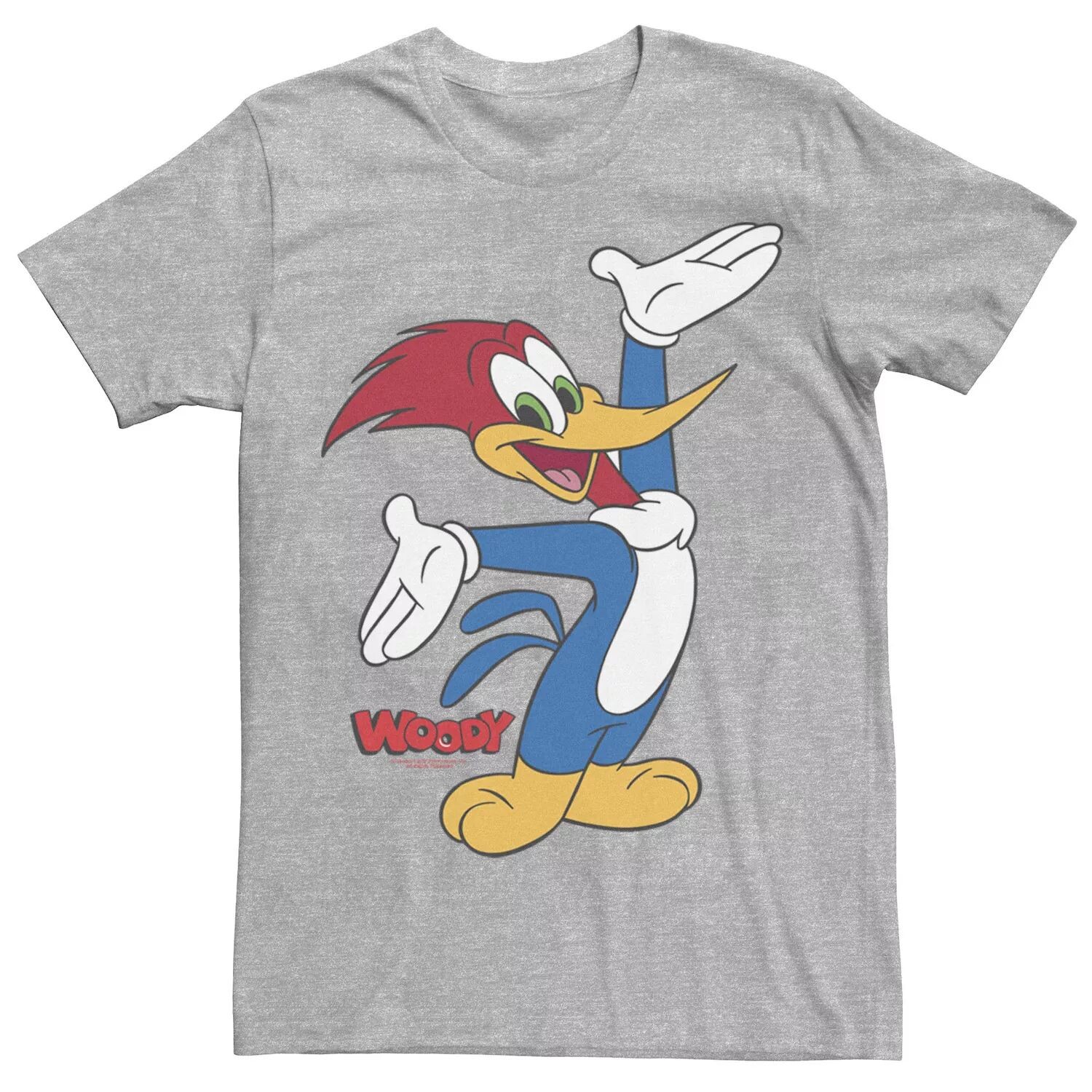 

Мужская футболка с рисунком Woody Woodpecker Hands Up и портретом Licensed Character